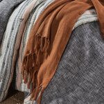 Amity home dempsey super throw in ochre   tasseled edges