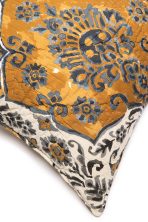 Amity home sophia quilt in ochre   kantha stitched block print