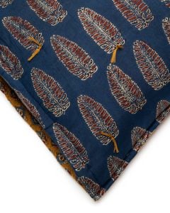 Amity home mira quilt in indigo   block print pattern