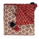 Amity home mira quilt in claret   reversible block print design