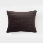 Amity home alexandra pillow in charcoal   channel stitched silk velvet