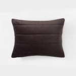 Amity home alexandra pillow in charcoal   channel stitched silk velvet