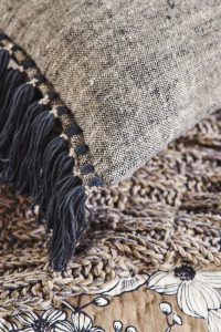 Amity home esther super throw in heathered grey   slub weave with tassels