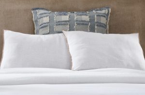 Amity home hamilton in blue dutch euro   textured fringed patches