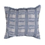 Amity home hamilton sham in blue euro   frayed patchwork texture