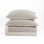 Amity home gill quilt in grey   textured stripe design