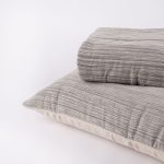 Amity home gill quilt in grey   textured striped weave