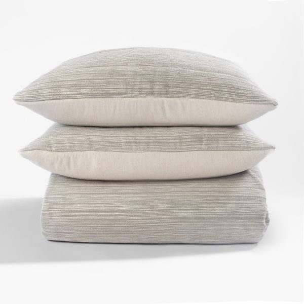 Amity Home Gill Quilt in Natural - Textured Horizontal Stripes