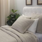 Amity home gill quilt in natural   textured stripe pattern