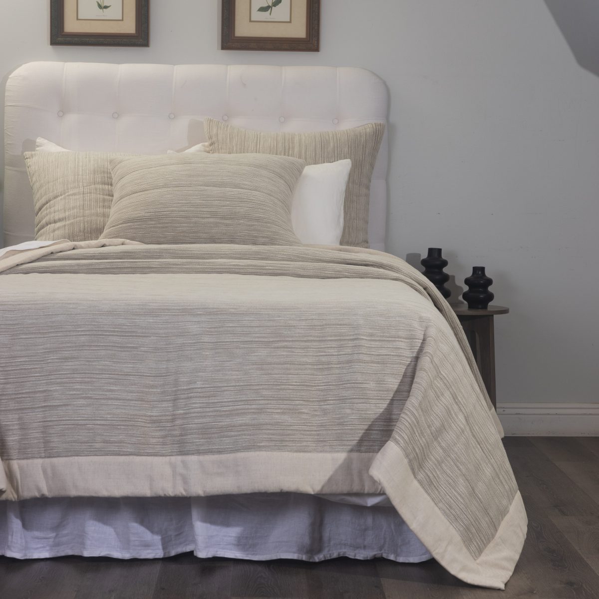 Amity home gill quilt in natural   subtle horizontal texture