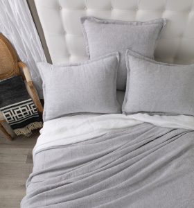 Amity home silas coverlet in grey   textured weave