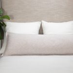 Amity home silas body pillow in natural   subtle textured weave