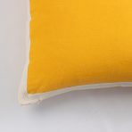 Amity home connor pillow in yellow with white trim   textured weave