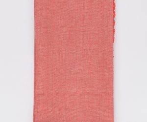 Amity home tea towel lace in raspberry   delicate lace trim