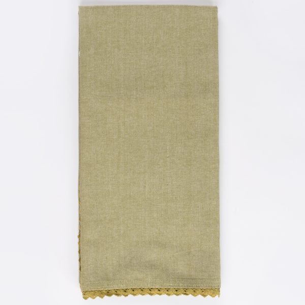 Tea Towel "Lace", Olive (2 Pcs)