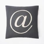 Amity home at pillow in charcoal grey   tufted  symbol design