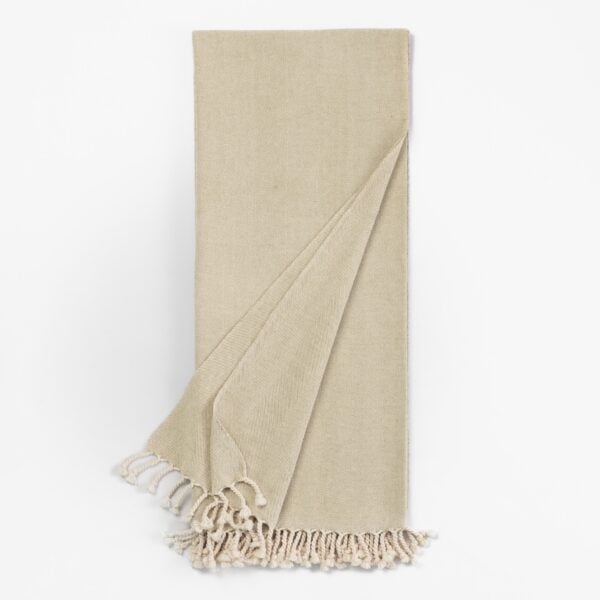 Amity Home Luke Throw in Olive - Herringbone Weave
