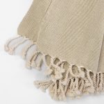 Amity home luke throw in olive   herringbone weave with tassels