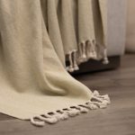 Amity home luke throw in olive   herringbone weave