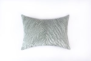 Amity home beatrix pillow in seaglass   pleated velvet texture