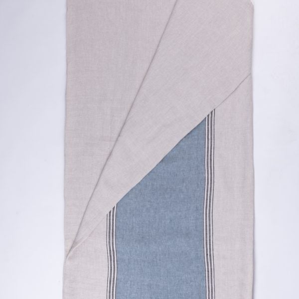 Larke, French Linen, Denim, Super Throw
