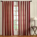 Amity home camden curtain in red striped   vertical stripes