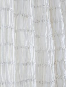 Amity home ruched linen curtain in white   tiered ruffles