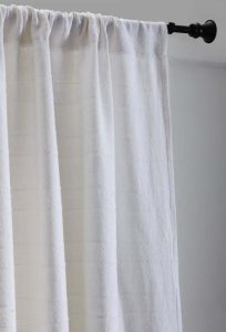 Amity home rugby curtain in white   textured weave