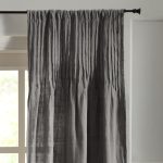 Amity home ranier linen curtain in grey   crinkled texture