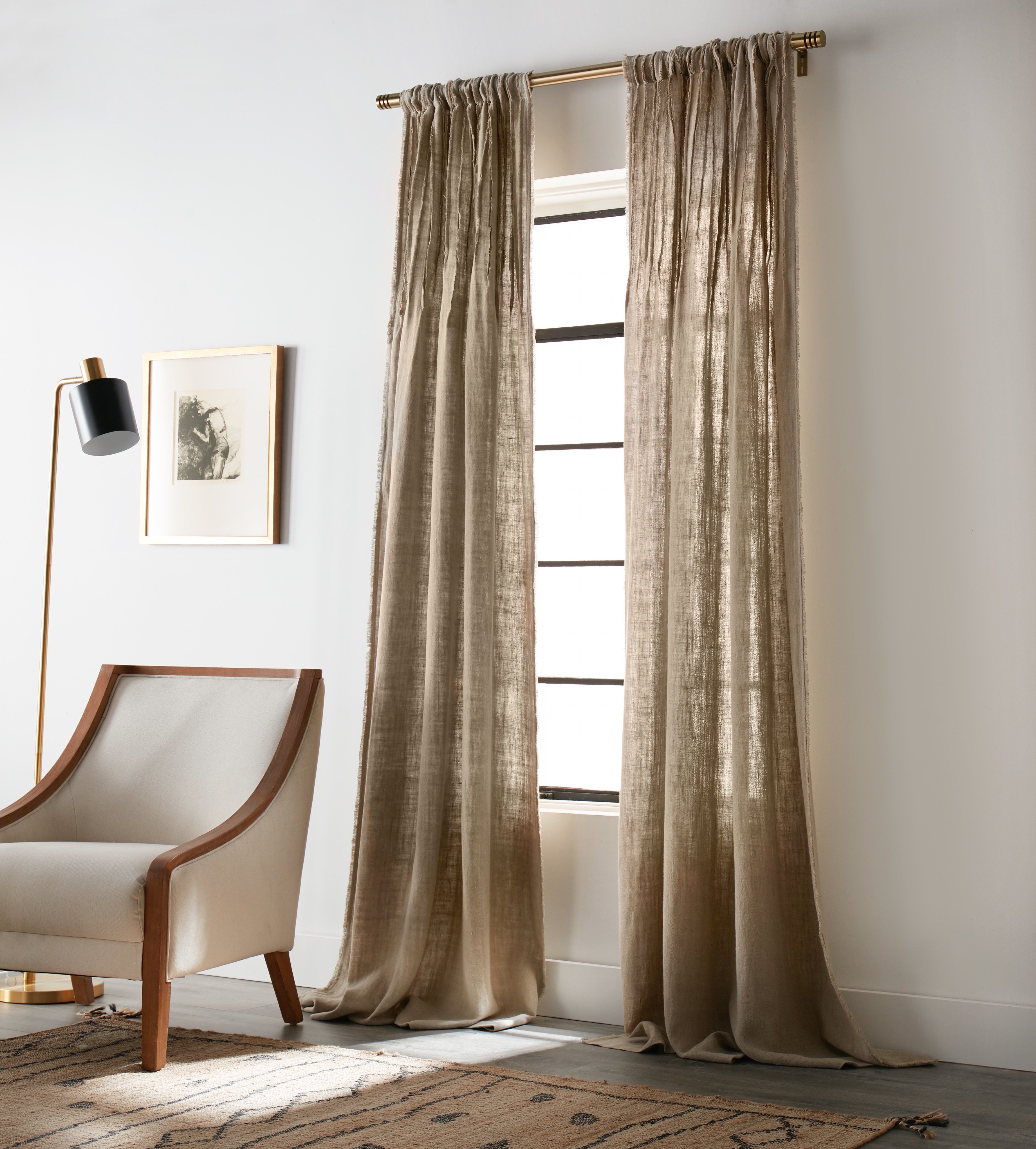 Cm15439nk | Amity Home Amity home curtain set ring in natural linen relaxed crinkled texture