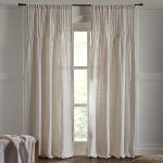 Amity home ranier linen curtain in ivory   natural linen texture
