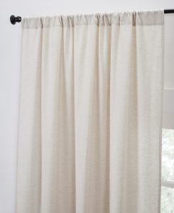 Amity home sawyer flaxvelvet curtain in ochre   natural flax texture
