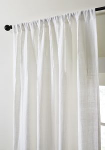 Amity home brady linen curtain in ivory   linen texture