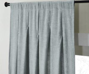 Amity home harlow curtain in mineral   textured pinch pleat