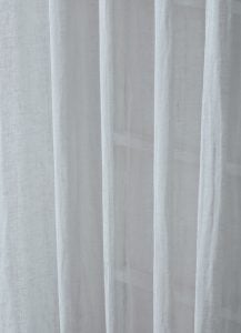 Amity home genevieve linencotton curtain in platinum grey   sheer linen texture