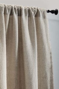 Amity home graham linen curtain in natural   basketweave texture