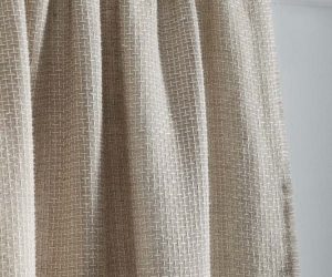 Amity home graham linen curtain in natural   basketweave texture