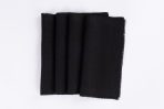 Amity home ranier linen cocktail napkin set in asphalt   raw edges