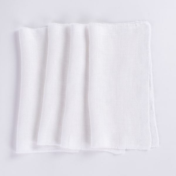 Ranier Linen Cocktail Napkin Set (Set Of 4), Ivory