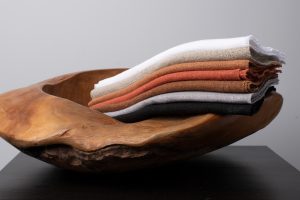 Amity home ranier linen cocktail napkin set set of 4 in saddle   linen texture