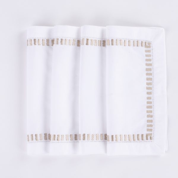Savona Cocktail Napkin Set (Set Of 4), Oyster