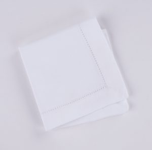 Amity home murano cocktail napkin set in white   ladder hemstitch detail