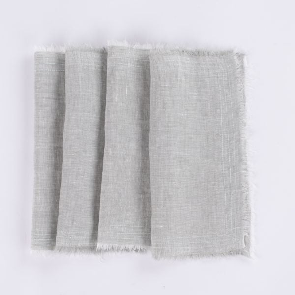 Brisbane Linen Cocktail Napkin Set (Set Of 4), Seaglass
