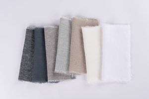 Amity home brisbane linen cocktail napkin set in natural   frayed edges