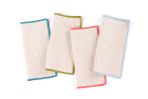 Amity home cora cocktail napkin set in natural   vibrant embroidered edges