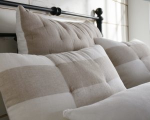 Amity home chalmer  smith collection in natural  cream   tufted linen texture