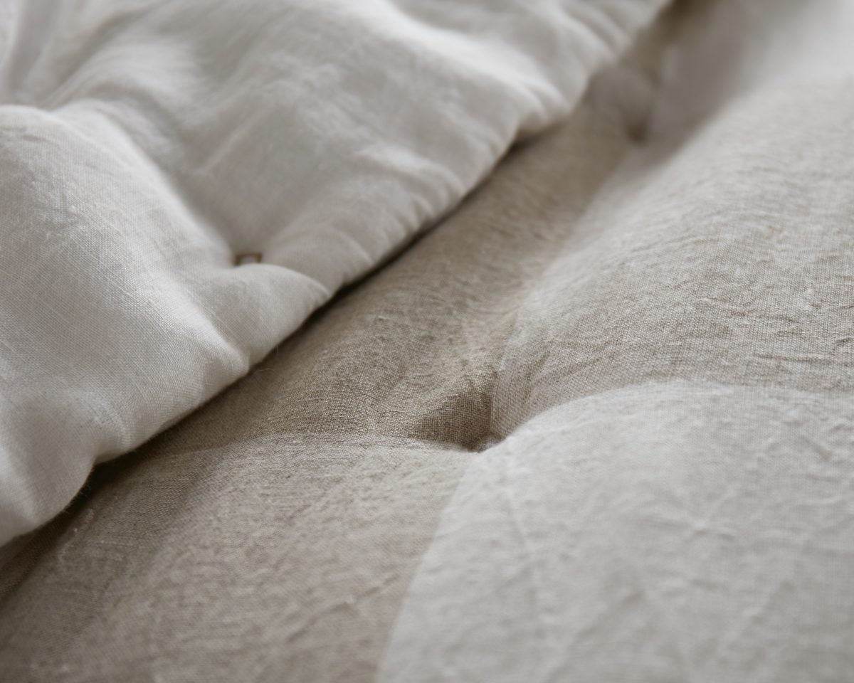 Amity home chalmer  smith collection in natural two tone linen   tufted texture