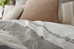 Amity home davina  hopkins collection in neutrals   geometric embroidered border