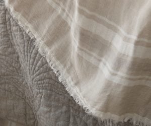 Amity home davina  hopkins collection in natural  grey   layered striped  quilted textures