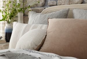 Amity home davina  hopkins collection in neutral tones   quilted leaf pattern